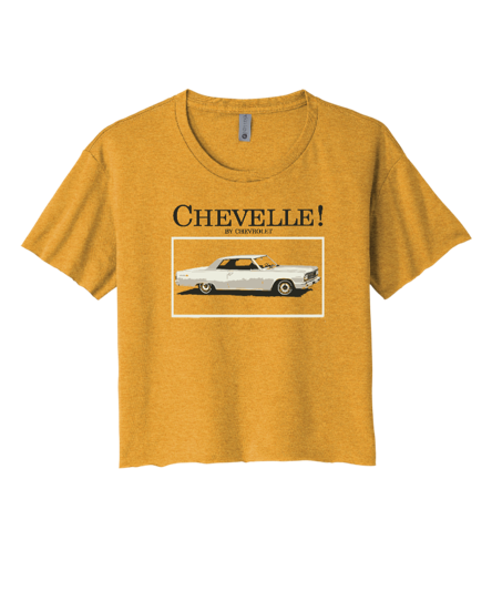 Goldenrod Chevrolet Women's Chevelle! Graphic Crop Tee