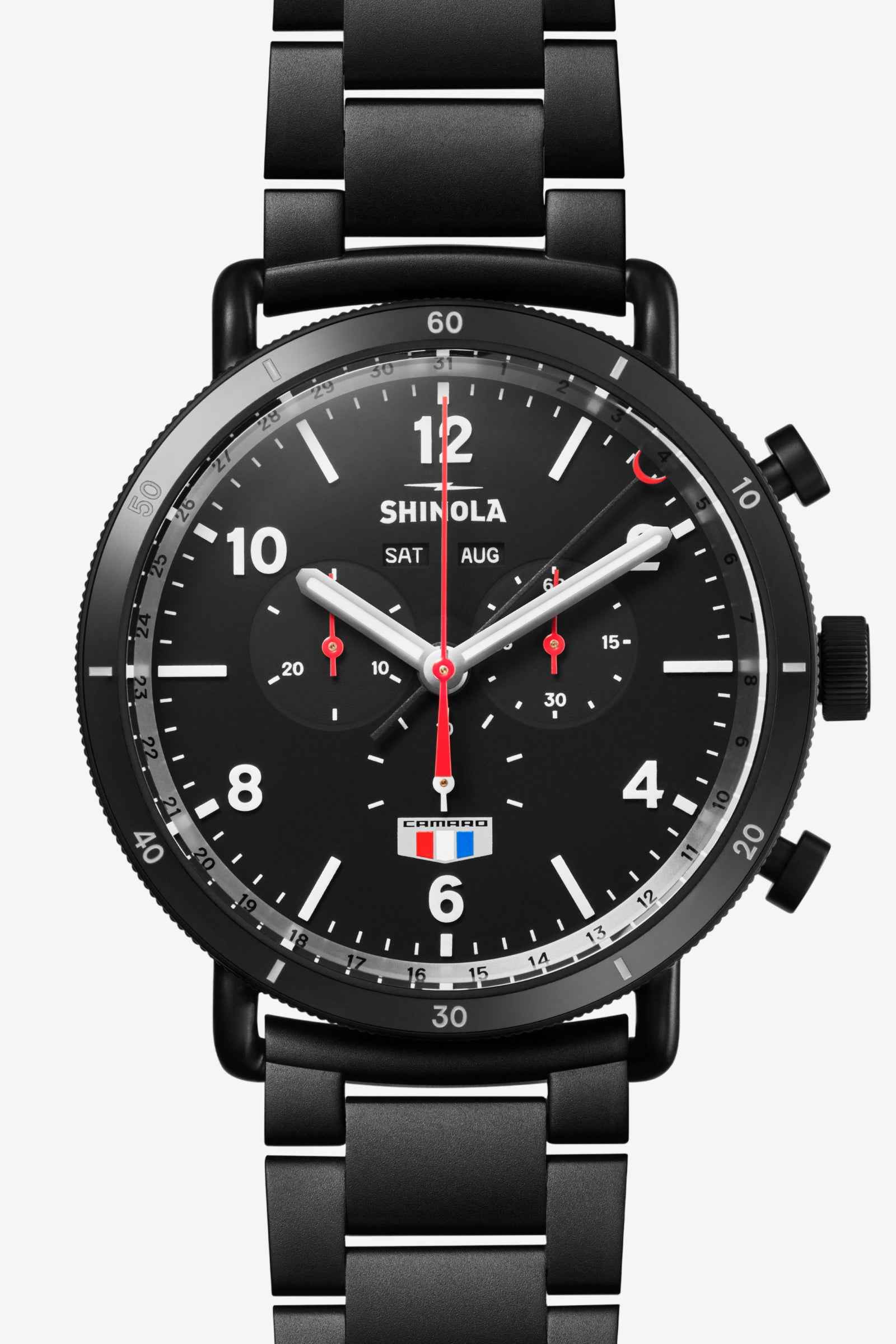Shinola Detroit Camaro Limited Edition Chronograph Watch – Canfield Sport 45mm - Chevrolet Merchandise