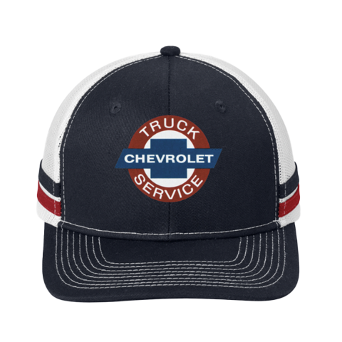 Chevrolet Two Stripe Snapback Trucker Cap